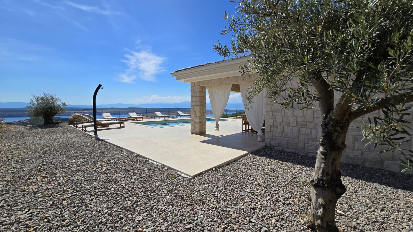 The pool deck at Villa Casa Bacchus